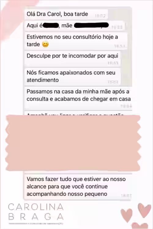Depoimento de mãe atendida pela Carol Braga 2